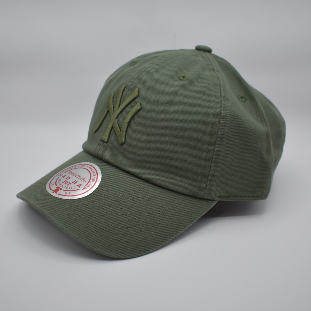 Mitchell & Ness MLB New York Yankees Tonal Embroidered Dad Hat Moss Green NWT - Picture 3 of 12
